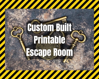 Custom Printable Escape Room Kit | Personalized Party or Team-Building Game | DIY Puzzle Adventure