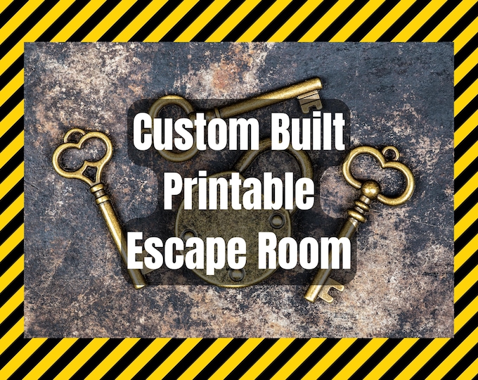 Custom Printable Escape Room Kit | Personalized Party or Team-Building Game | DIY Puzzle Adventure