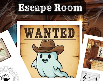 Haunted Western Boo Saloon Escape Room – Printable Game