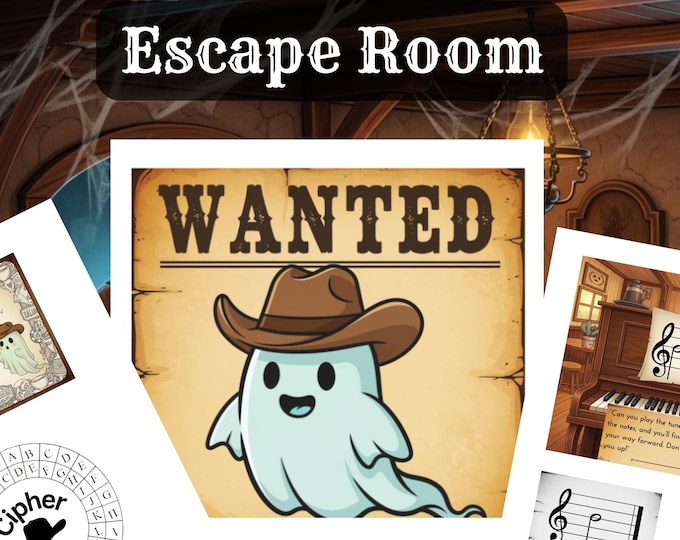 Haunted Western Boo Saloon Escape Room – Printable Game