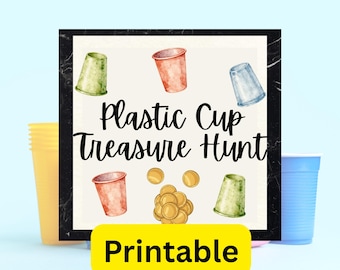 Plastic Cup Treasure Hunt Printable Game
