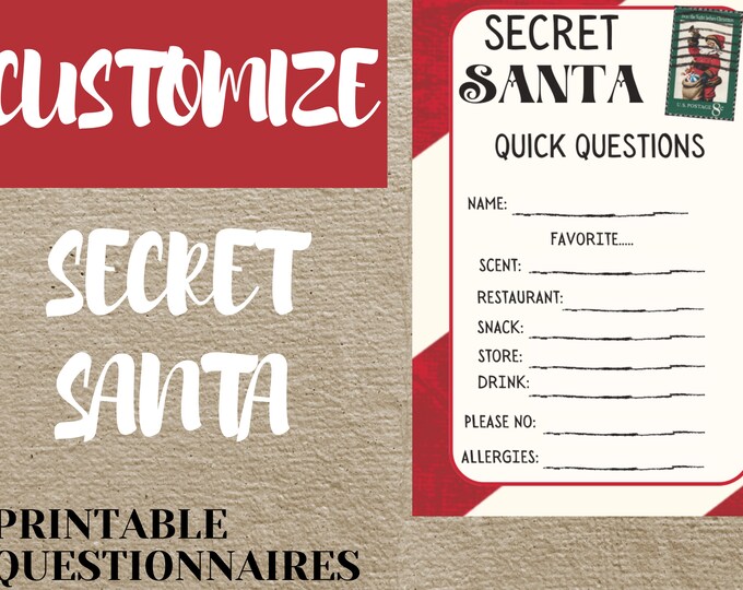 Secret Santa Card Made to Order | Decide Your Questions