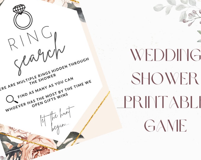 Ring Search Printable Bridal Shower Game