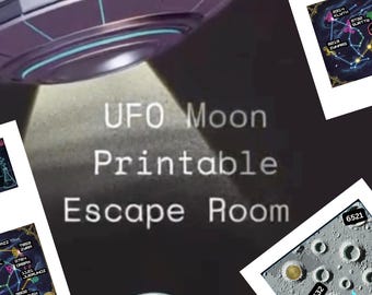 UFO Moon Printable Escape Room Kit