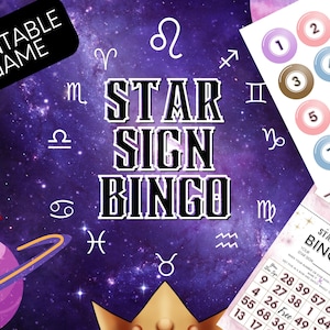 Sternzeichen Bingo Spiel - Druckbare Sternzeichen Karten