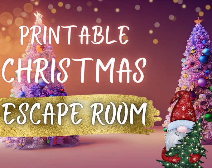 Printable Christmas Escape Room: The Gnome Who Stole The Santa Letters  | DIY Escape Room | Printable Party Game