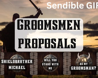 Viking Style Groomsmen Proposal Sendable GIF through Social Media or Email