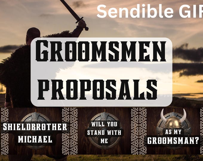 Viking Style Groomsmen Proposal Sendable GIF through Social Media or Email