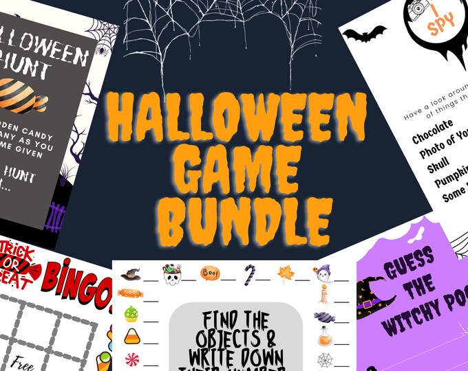 Halloween Printable Game Bundle for Parties | Classrooms | Kids Parties