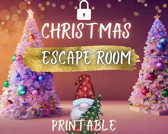 Printable Christmas Escape Room: The Gnome Who Stole The Santa Letters  | DIY Escape Room | Printable Party Game