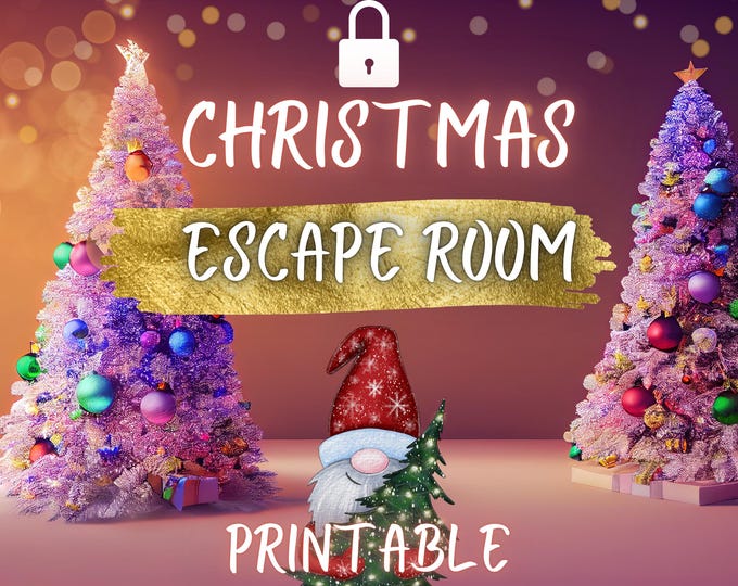 Printable Christmas Escape Room: The Gnome Who Stole The Santa Letters  | DIY Escape Room | Printable Party Game