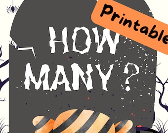 Guess How Many Candy Halloween Printable Game