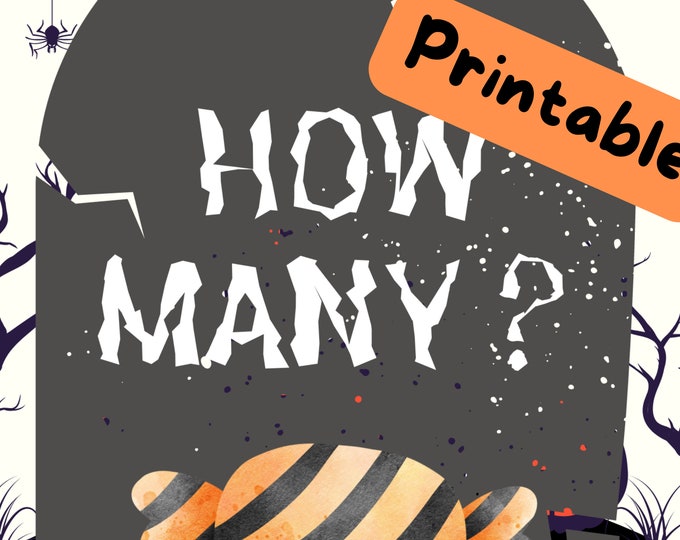 Guess How Many Candy Halloween Printable Game