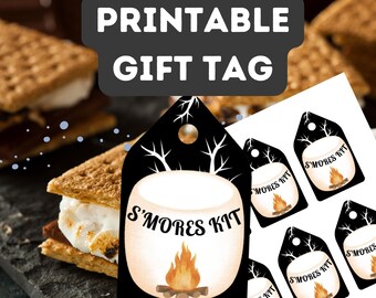 DIY S'mores Kit Gift Tag - Instant Download for Favor Bags