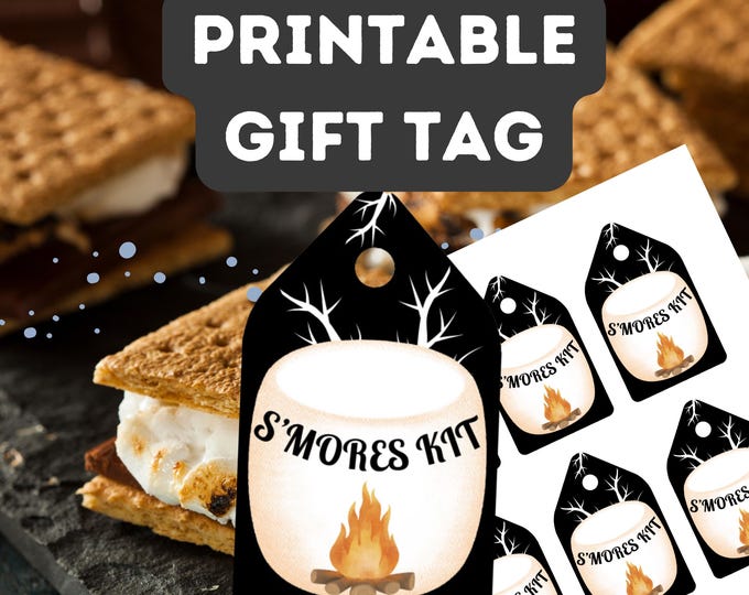 DIY S'mores Kit Gift Tag - Instant Download for Favor Bags