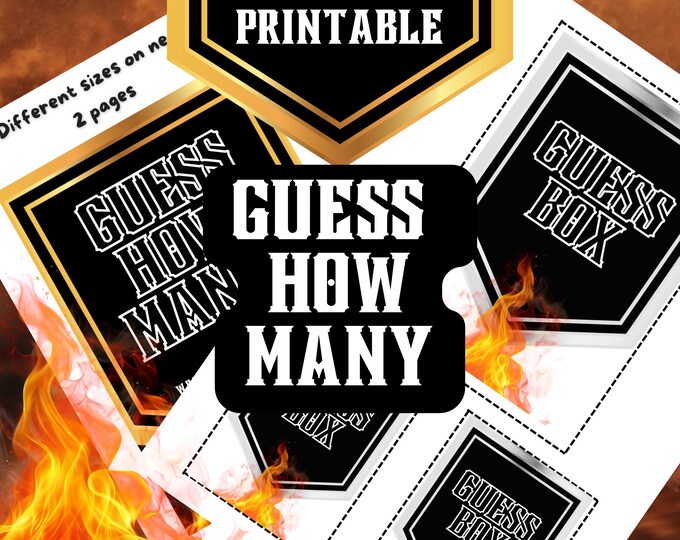 Medieval Guessing Game Printable | How Many Items in Jar Activity
