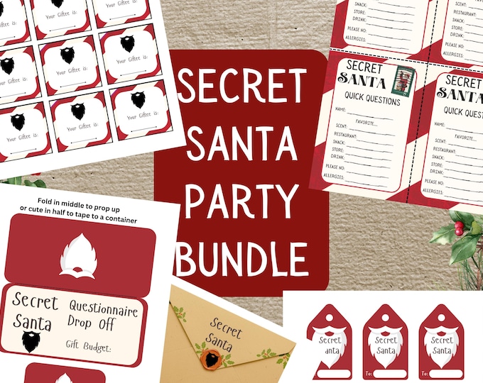 Ultimate Secret Santa Party Bundle – Fully Customizable