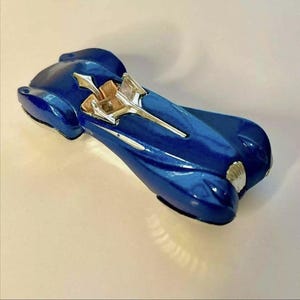 Hot Wheels 1/64 Phantastique Convertible Vintage Blue Silver Car 1999 Cerchioni dorati da collezione Auto in scala 1:64 Regalo di compleanno 1999