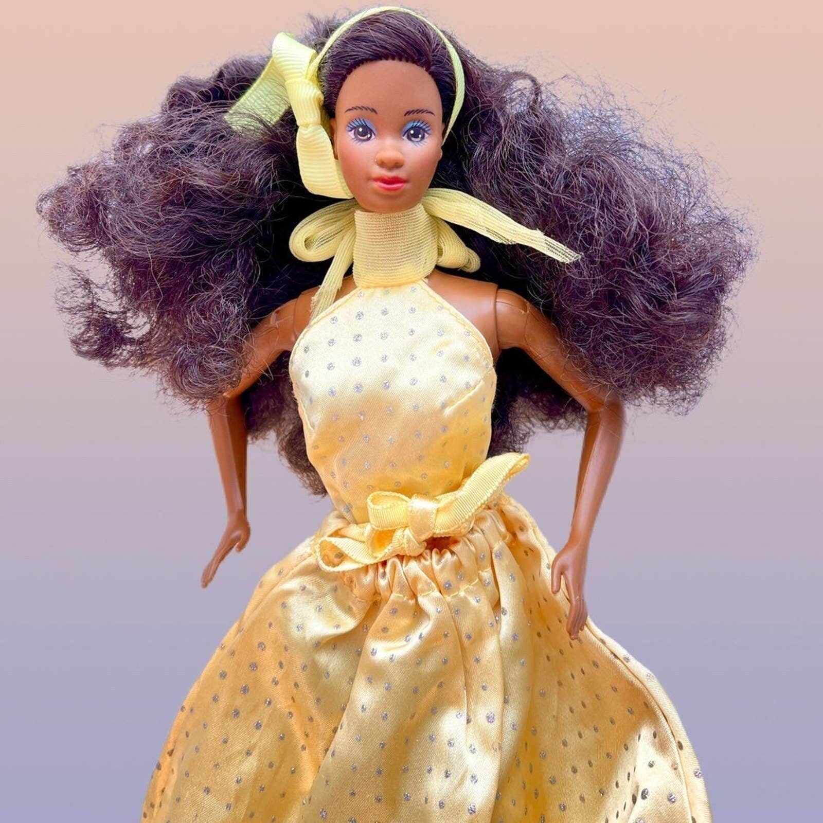 buste Perseus Occlusie Vintage 80s Black Barbie Doll AA Jewel Secrets Yellow Gown Dee - Etsy