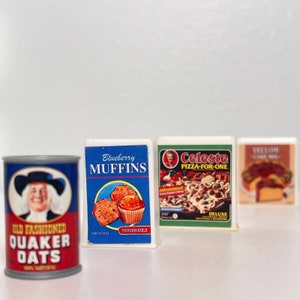 Vintage 90s Mini Food Packages Kitchenware Miniature accessories Barbie Lot 1/6