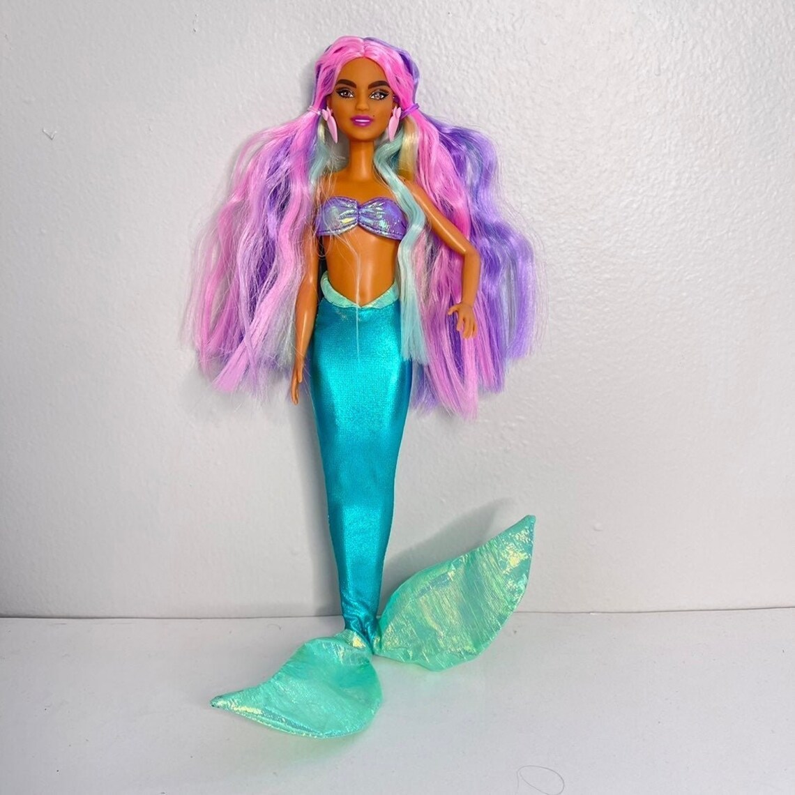 Mermaid Tail Rainbow Hair Barbie Doll Extra Vintage Disney | Etsy