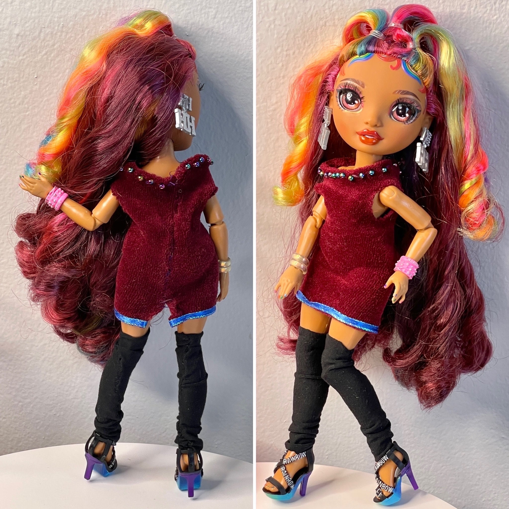 Custom Rainbow High Doll OOAK Rainbow High Carmen Rockstars 