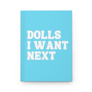 Toy Collector Gift Hard Cover Journal Aesthetic Journal Fashion Doll Collector Gift Vintage Fashion Doll Lined Notebook Journal Lined Paper image 2