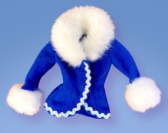 Vintage Barbie Fashion Avenue Jacket Blue Barbie Jacket 90s Fashion Ave Barbie Fur Jacket Barbie Clothes 90s Vintage Barbie Clothes Fashion