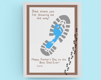 Father's Day Footprint Art: DIY Keepsake Card (Printable)
