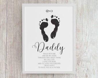 Daddy Footprint Poem Art: Father's Day Keepsake (PDF)