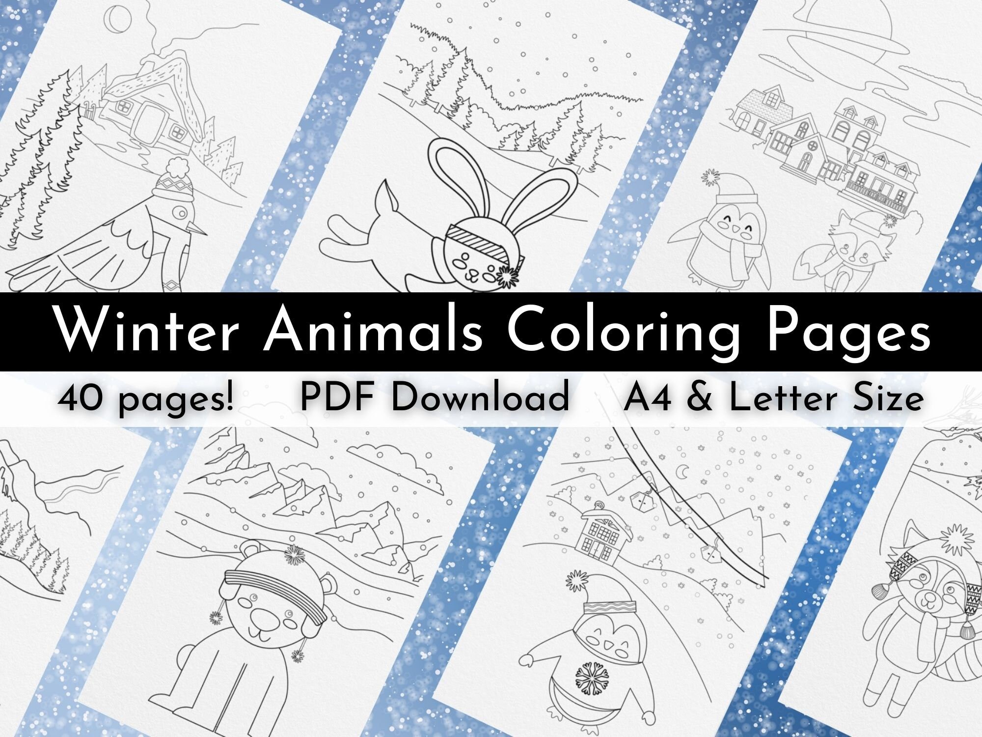 82 Winter Animal Coloring Pages Best