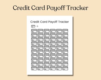 Credit Card Payoff Tracker: Printable Finance Goal (Digital Download)