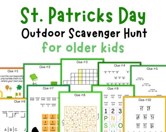 St. Patrick&#39;s Day Scavenger Hunt for Teens: Outdoor Game (Printable Digital Download)