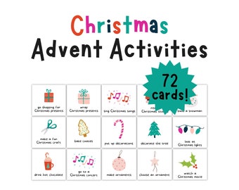 Christmas Advent Activity Cards: DIY Countdown (Printable Digital Download)
