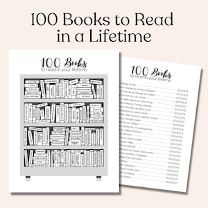 100 livres à lire, lus dans une vie, téléchargement numérique instantané