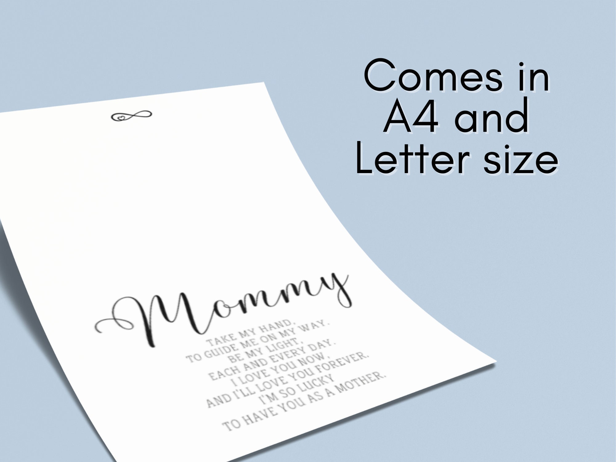 Mommy Handprint Poem / Hand Art Craft Mom Mother's Day - Etsy