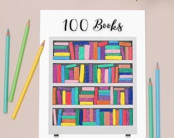 100 Books Challenge, Reading Tracker, Instant Digital Download