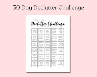 Declutter Challenge, 30 Day Challenge, Instant Digital Download