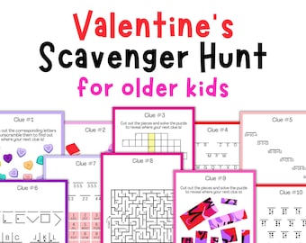 Teen Valentine's Day Scavenger Hunt for Older Kids (Printable PDF)