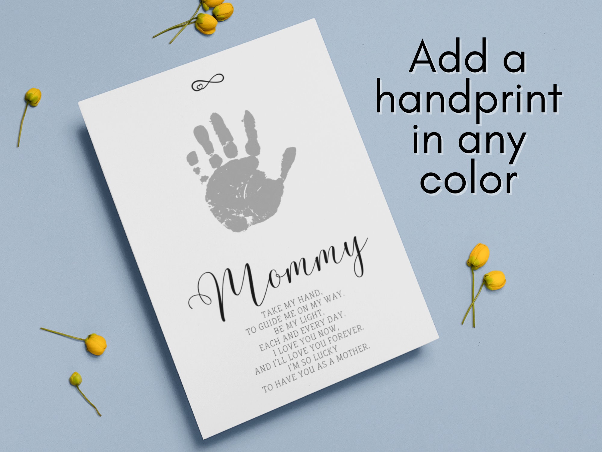 Mommy Handprint Poem / Hand Art Craft Mom Mother's Day - Etsy