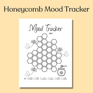 Honeycomb Mood Tracker, Printable Mood Tracker, Instant Digital Download