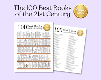 100 Best Books of the 21st Century Reader's Choice Edition, 100 Books to Read in a Lifetime, Instant Digital Download
