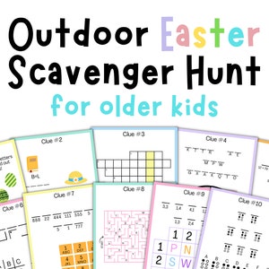 Easter Treasure Hunt for Teens: Outdoor Scavenger Hunt (Printable Digital Download)