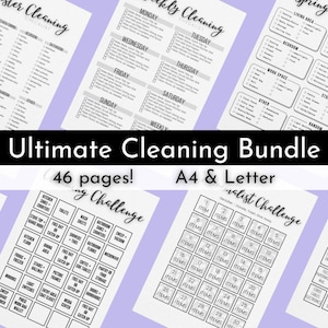 Cleaning Checklist Bundle: Spring, Weekly, Monthly, Declutter (PDF)