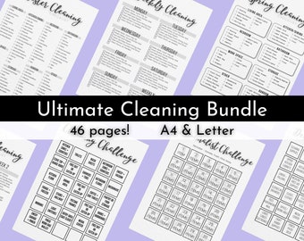 Cleaning Checklist Bundle: Spring, Weekly, Monthly, Declutter (PDF)