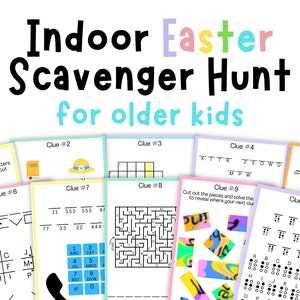 Teen Easter Scavenger Hunt: Indoor Clue Game (PDF Download)