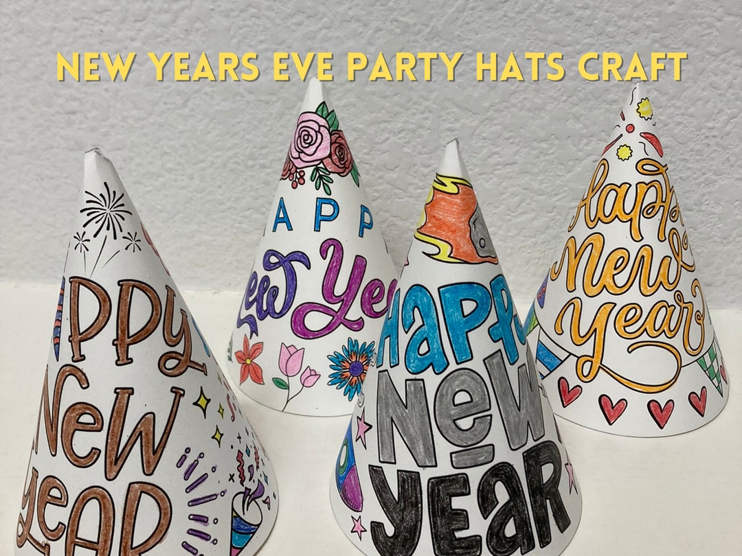 New Years Eve Party Hats Printable