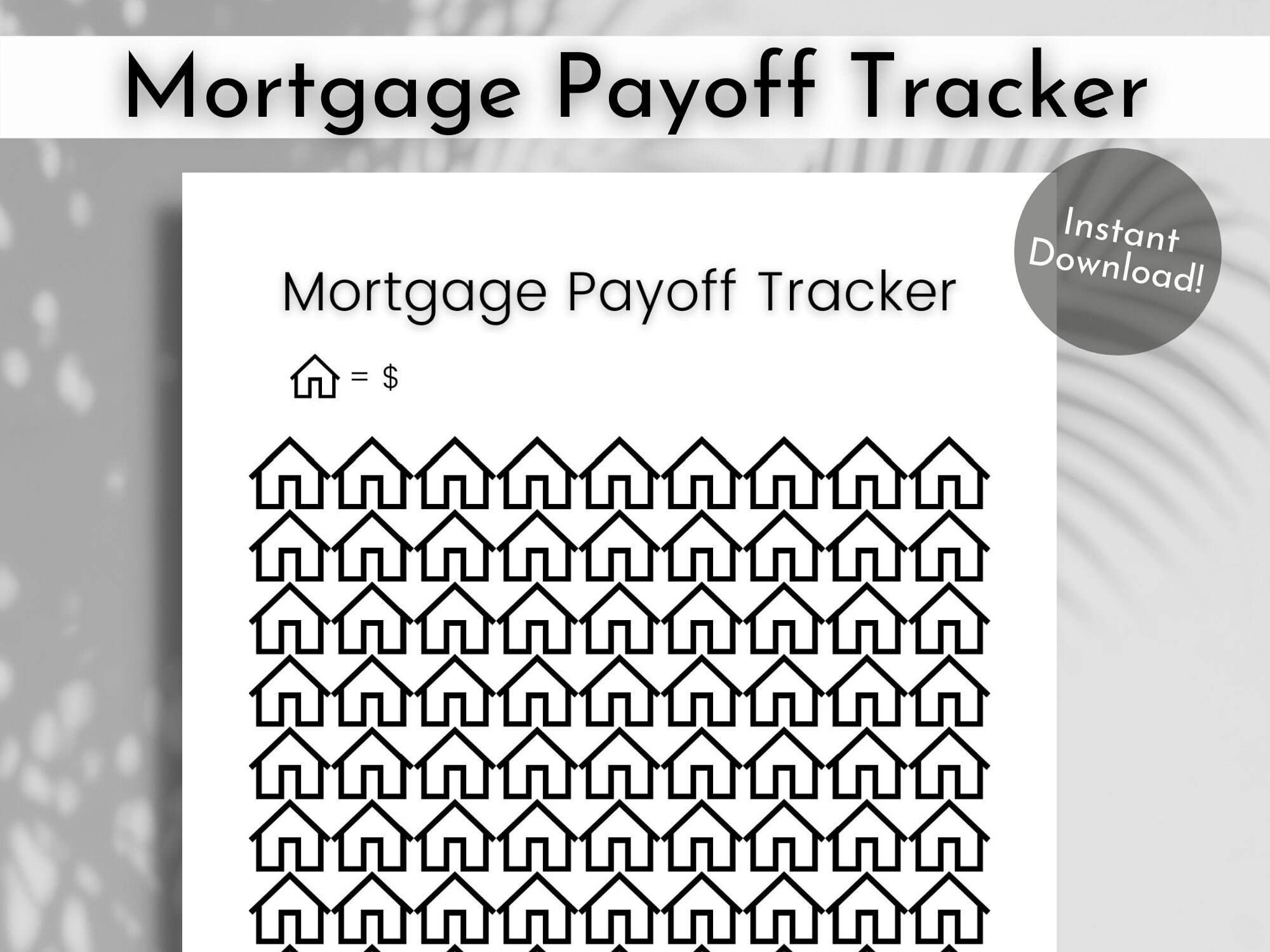 Mortgage Payoff Mortgage Tracker Instant Digital Download Etsy