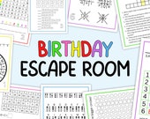 Birthday Escape Room: Kids Printable Party Game (Printable Digital Download)