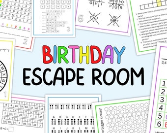 Birthday Escape Room: Kids Printable Party Game (Printable Digital Download)